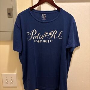 Men’s Polo Ralph Lauren RL Blue Graphic T-Shirt size XL